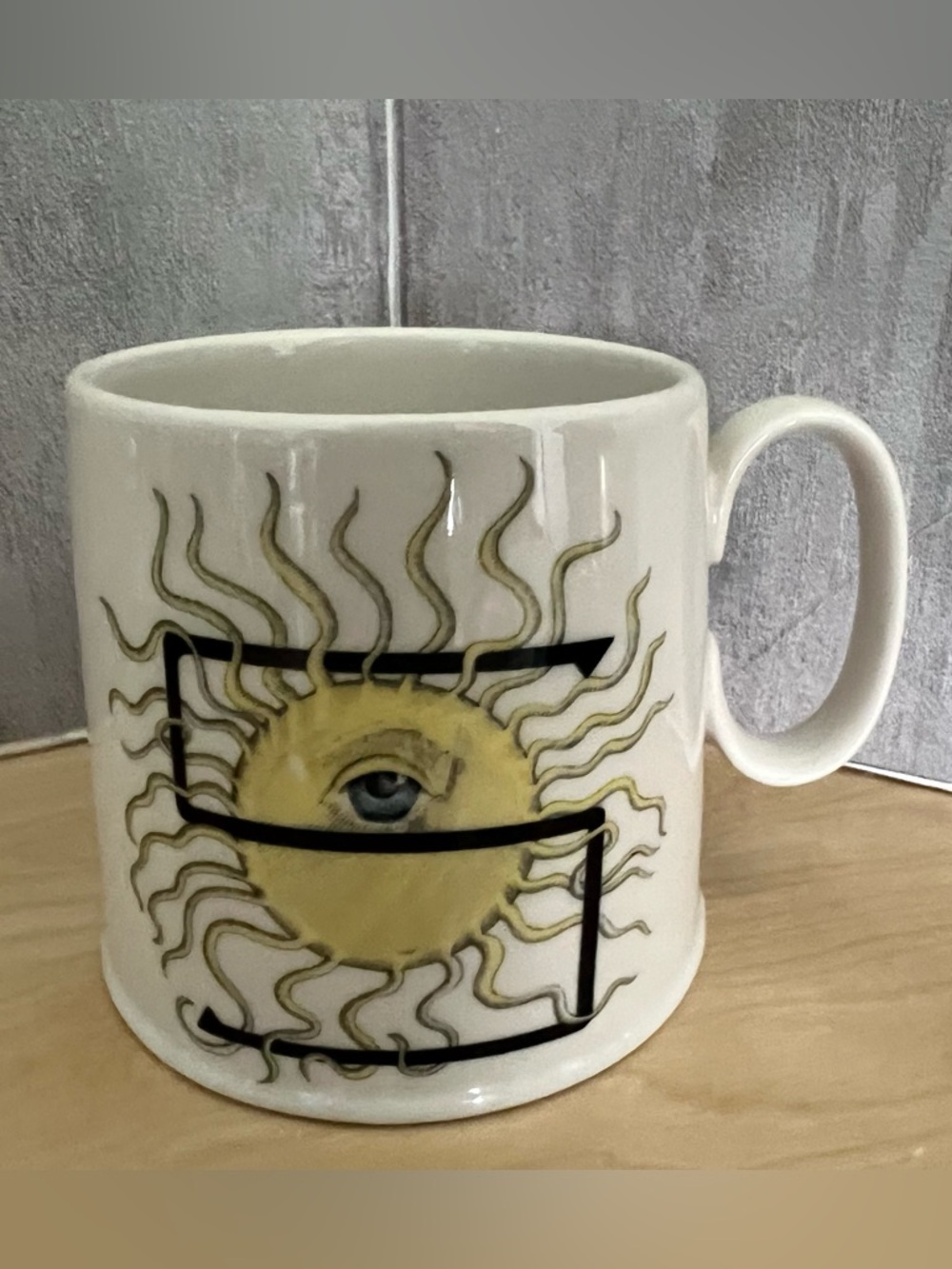 Anthropologie Florence Balducci Monogram Letter Initial S Graphic Sun Eye Mug